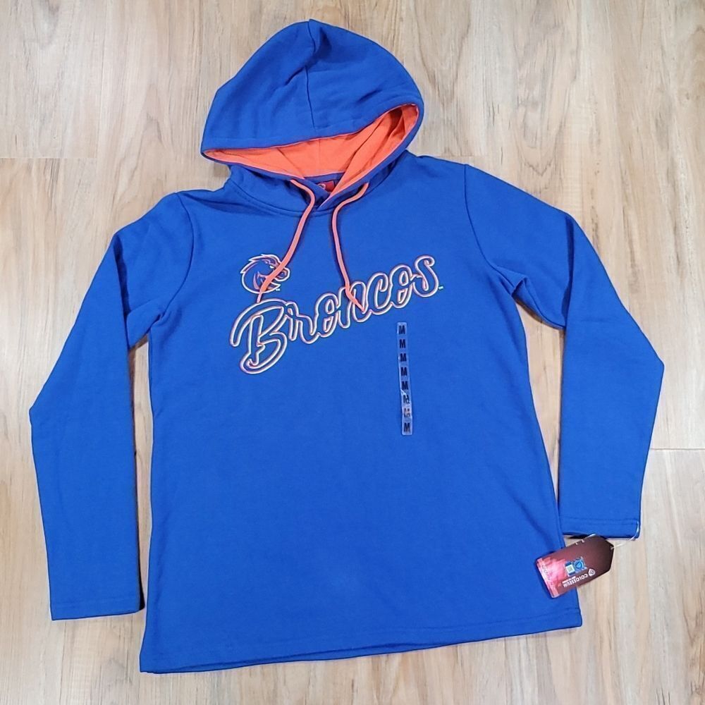 ☔️🩵NWT Colosseum Blue & Orange Boise State Broncos Hoodie Medium